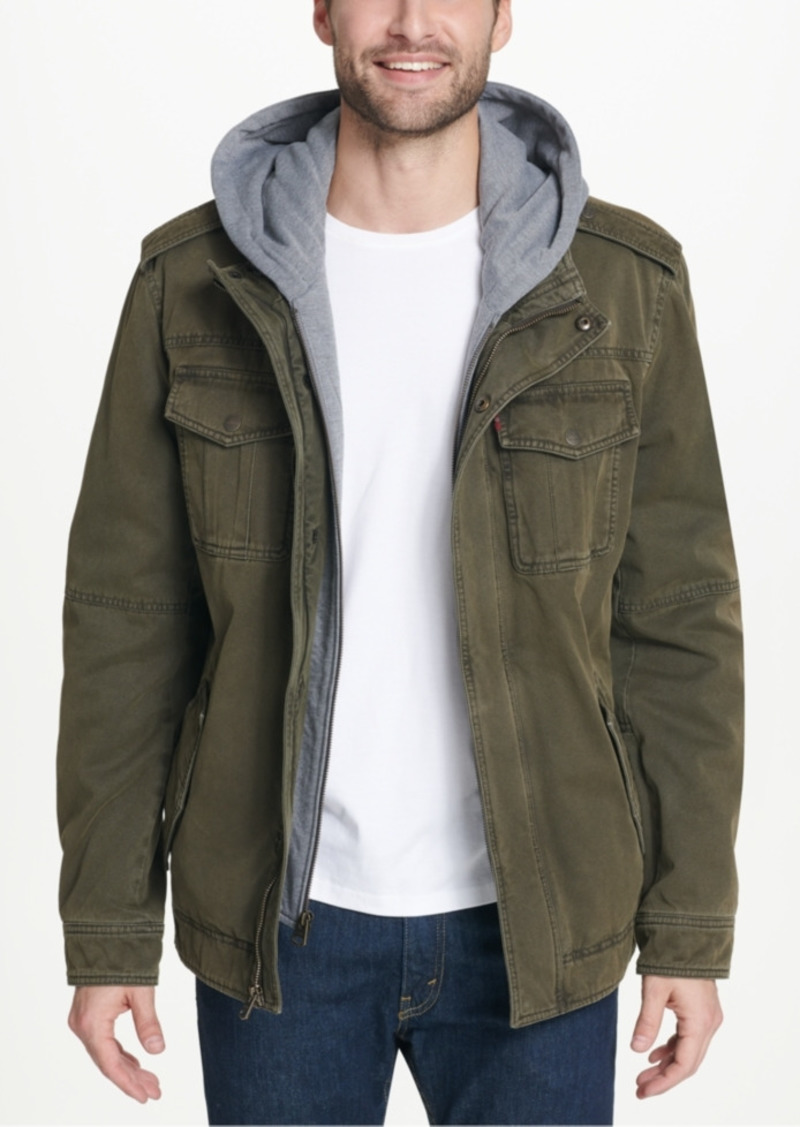 Men's Sherpa Lined Two Pocket Hooded 