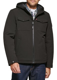 Levi's Men's Soft Shell Hooded Storm Coat (Regular & Big & Tall Sizes)  M