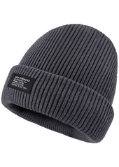Levi's Men's Super Soft Rib Knit Cuff Beanie with Jersey Lining - Charcoal