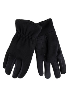 Levi's Men's Touchscreen Heathered Knit Gloves with Stretch Palm - Black