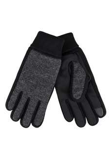 Levi's Men's Touchscreen Stretch Knit Tech Palm Gloves - Charcoal