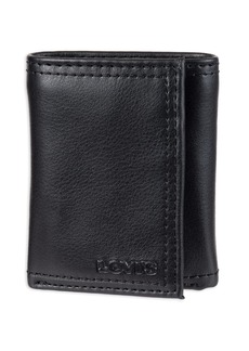 Levi's Men's Trifold Wallet-Sleek and Slim Includes Id Window and Credit Card Holder Black 01
