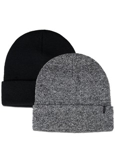 Levi's Men's Two Piece Beanie Set - Black/marl Grey