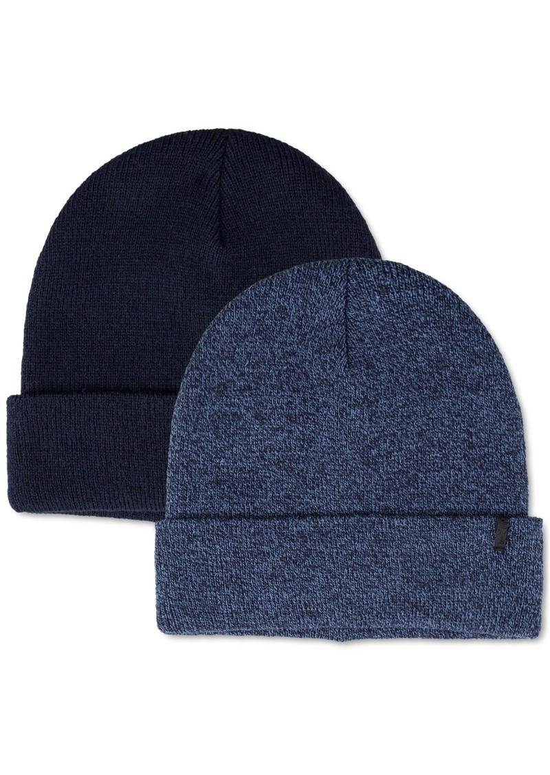 Levi's Men's Two Piece Beanie Set - Navy/Blue