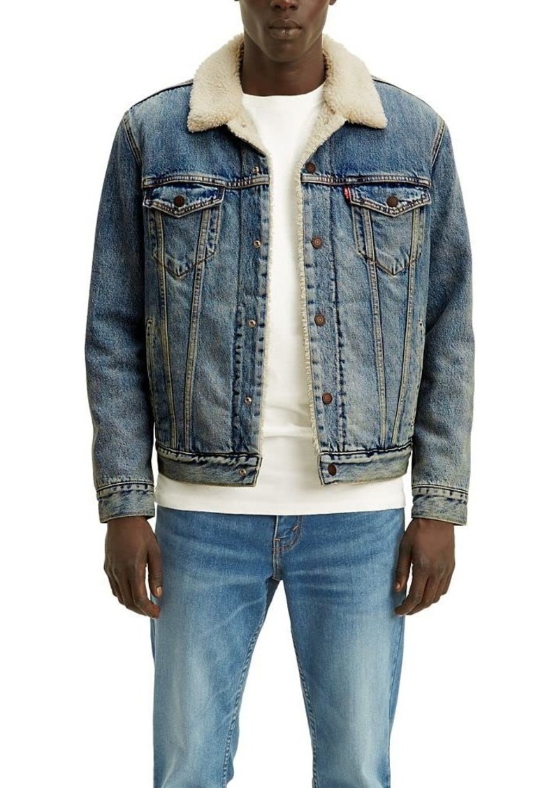 Levi's Men's Sherpa Trucker Jacket Denim  L