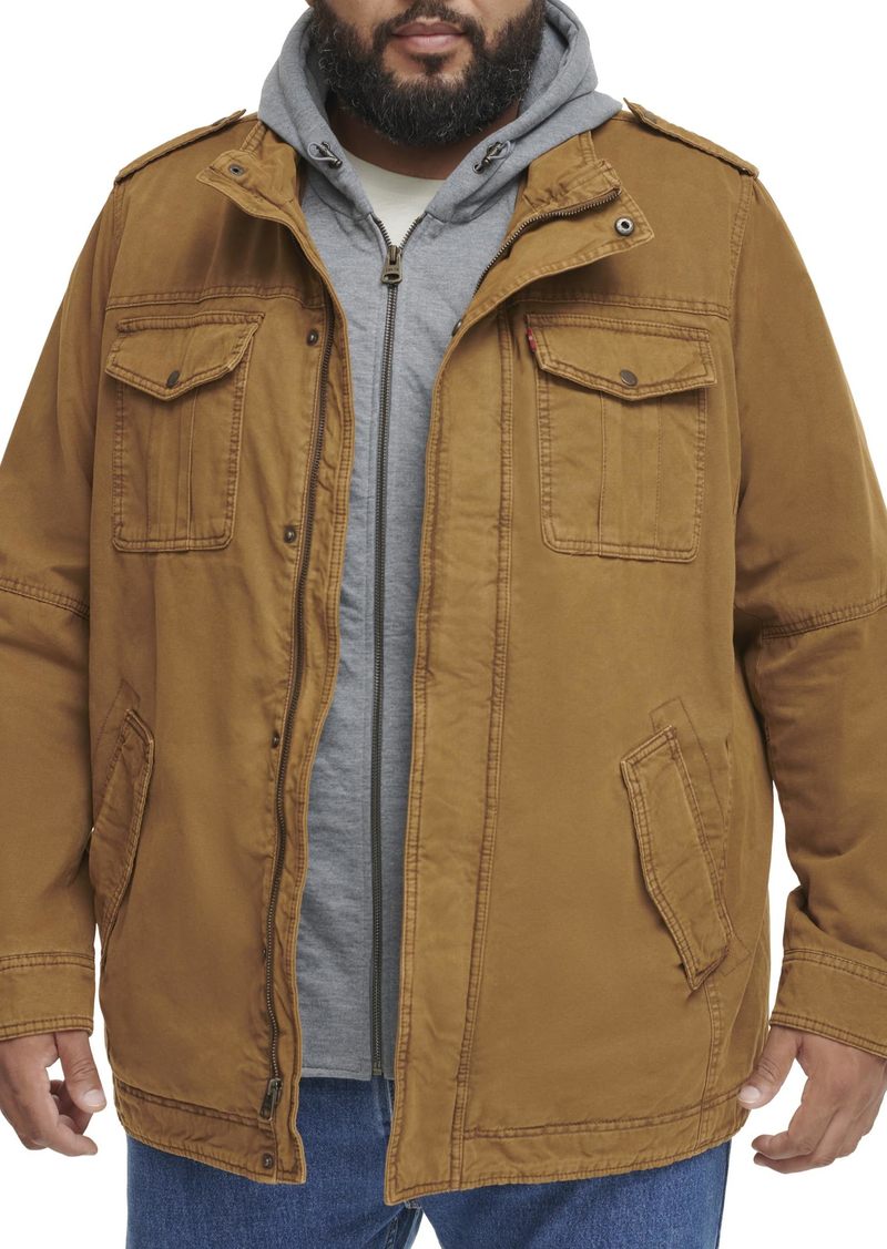 Levi's mens Four-pocket Hooded Jacket Brown  US