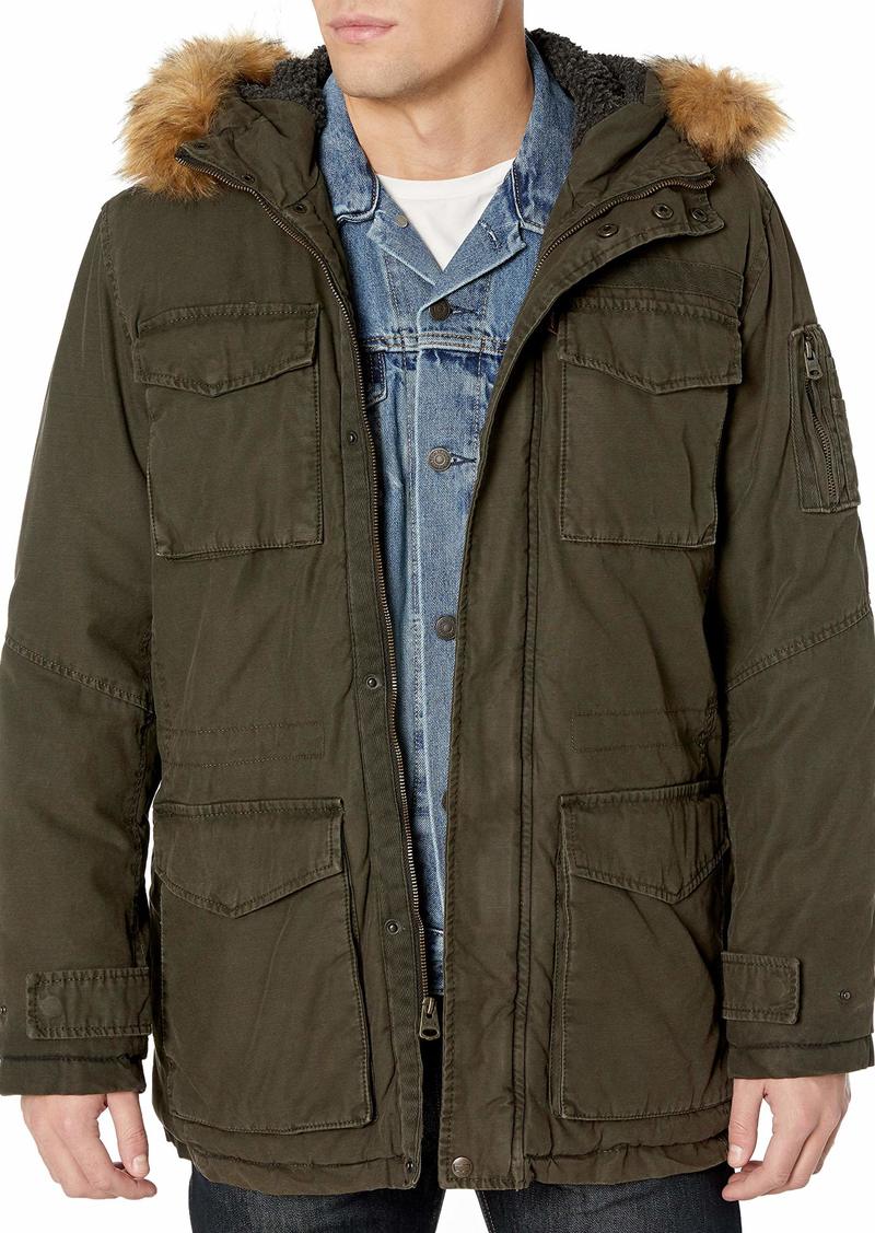 Levi's Levi's Men's Washed Cotton Sherpa Lined Parka with Removable ...