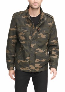 Levi's Men's Washed Cotton Two Pocket Military Jacket (Standard and Big & Tall) Camouflage