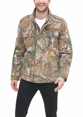 Levi's Men's Washed Cotton Two Pocket Military Jacket (Standard and Big & Tall) Realtree Camo