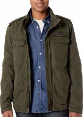 Levi's Men's Washed Cotton Two Pocket Sherpa Lined Military Jacket