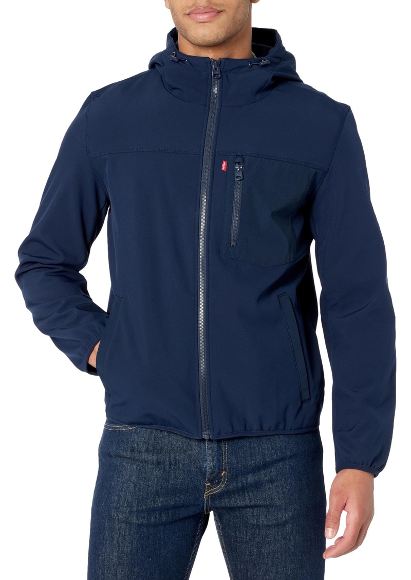 Levi's Men's Water-Resistant Softshell Active Jacket with Hoodie