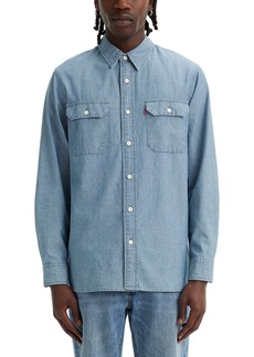 Levi's Men's Worker Relaxed-Fit Button-Down Chambray Shirt - Billie Light Chambray