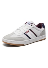 Levi's Men's Zane Low-Top Athletic Lace Up Sneakers - White, Navy, Burgundy