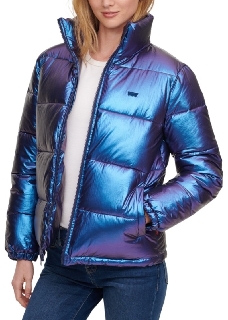 levi metallic puffer jacket