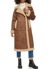 levi's Notch Collar Faux Shearling Coat