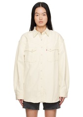 Levi's Off-White Relaxed-Fit Denim Shirt