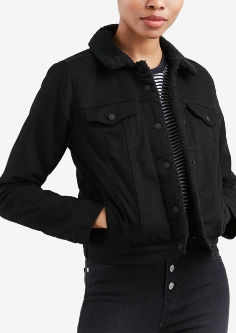 black levi sherpa jacket