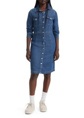 levi's Otto Long Sleeve Denim Shirtdress