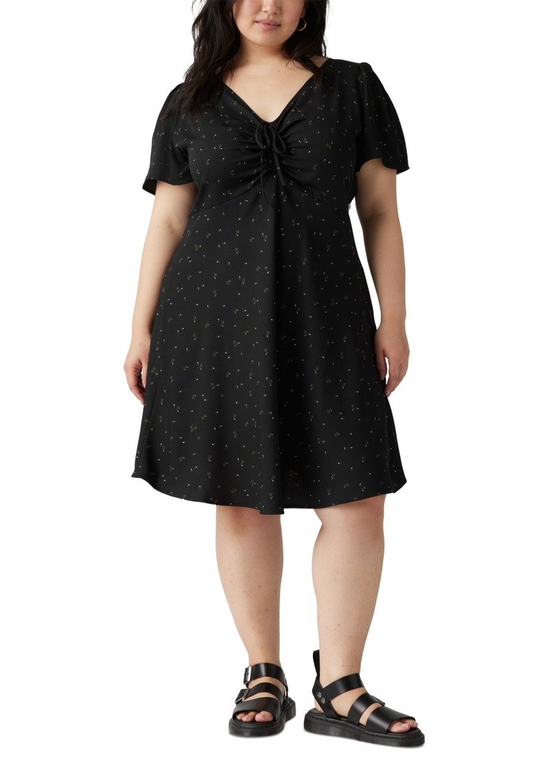 Levi's Plus Size Delray V-Neck Short-Sleeve Dress - Virgo Ditsy