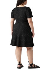 Levi's Plus Size Delray V-Neck Short-Sleeve Dress - Virgo Ditsy