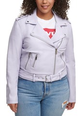 Levi's Plus Size Faux Leather Belted Motorcycle Jacket