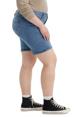 Levi's Plus Size Mid Length Distressed Denim Shorts - What Are We