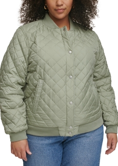 Levi's Plus Size Quilted Bomber Jacket - Seafoam