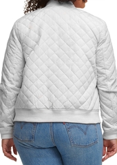 Levi's Plus Size Trendy Diamond Quilted Bomber Jacket - White