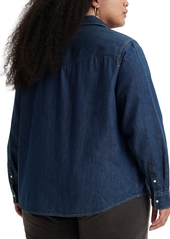 Levi's Plus Size Ultimate Western Cotton Denim Shirt - Smokin Hot