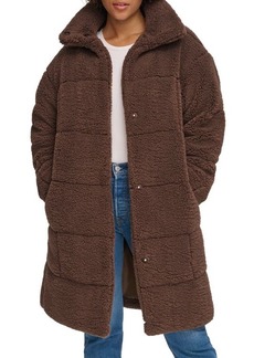 levi's Quilted Fleece Long Teddy Coat