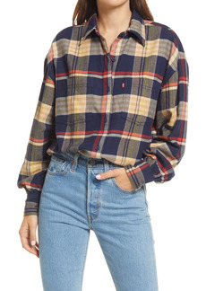 levi's Remi Plaid Flannel Utility Shirt in Patricia Plaid Pea at Nordstrom