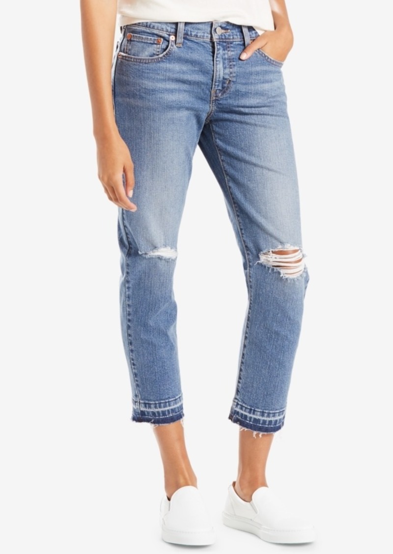 levi's ripped boyfriend jeans