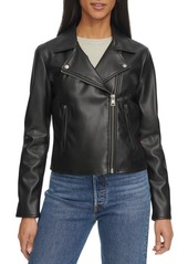 levi's Shrunken Faux Leather Moto Jacket
