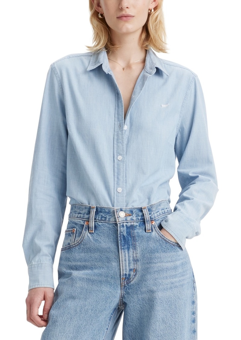 Levi's The Classic Cotton Box-Pleat-Back Long-Sleeve Shirt - Dazed Light