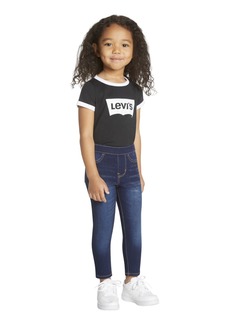 Levi's Toddler Girls Adjustable Waistband Stretch Denim Jeggings - Dark Blue