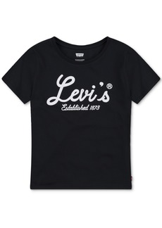 Levi's Toddler Girls Script Logo Graphic T-Shirt - Jet lack