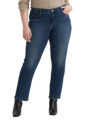 Levi's Trendy Plus Size 314 Mid-Rise Shaping Straight-Leg Jeans - Lapis Gem