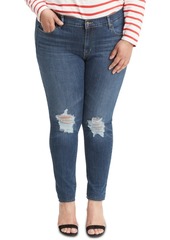 Levi's Trendy Plus Size 711 Ripped Skinny Jeans