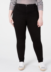 Levi's Trendy Plus Size 721 High-Rise Skinny Jeans - Black Peony