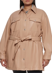 Levi's Trendy Plus Size Belted Jacket - Camel