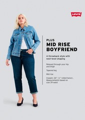 Levi's Trendy Plus Size Boyfriend Jeans - Cobalt Lay