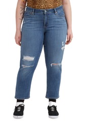 Levi's Trendy Plus Size Boyfriend Jeans - Cobalt Lay
