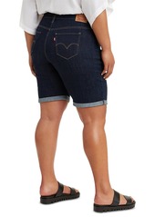 Levi's Trendy Plus Size Classic Bermuda Shorts - Royal Rinse