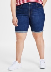 Levi's Trendy Plus Size Classic Bermuda Shorts - Royal Rinse