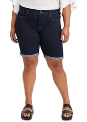 Levi's Trendy Plus Size Classic Bermuda Shorts - Royal Rinse