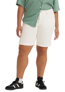 Levi's Trendy Plus Size Classic Bermuda Shorts - Chalk White