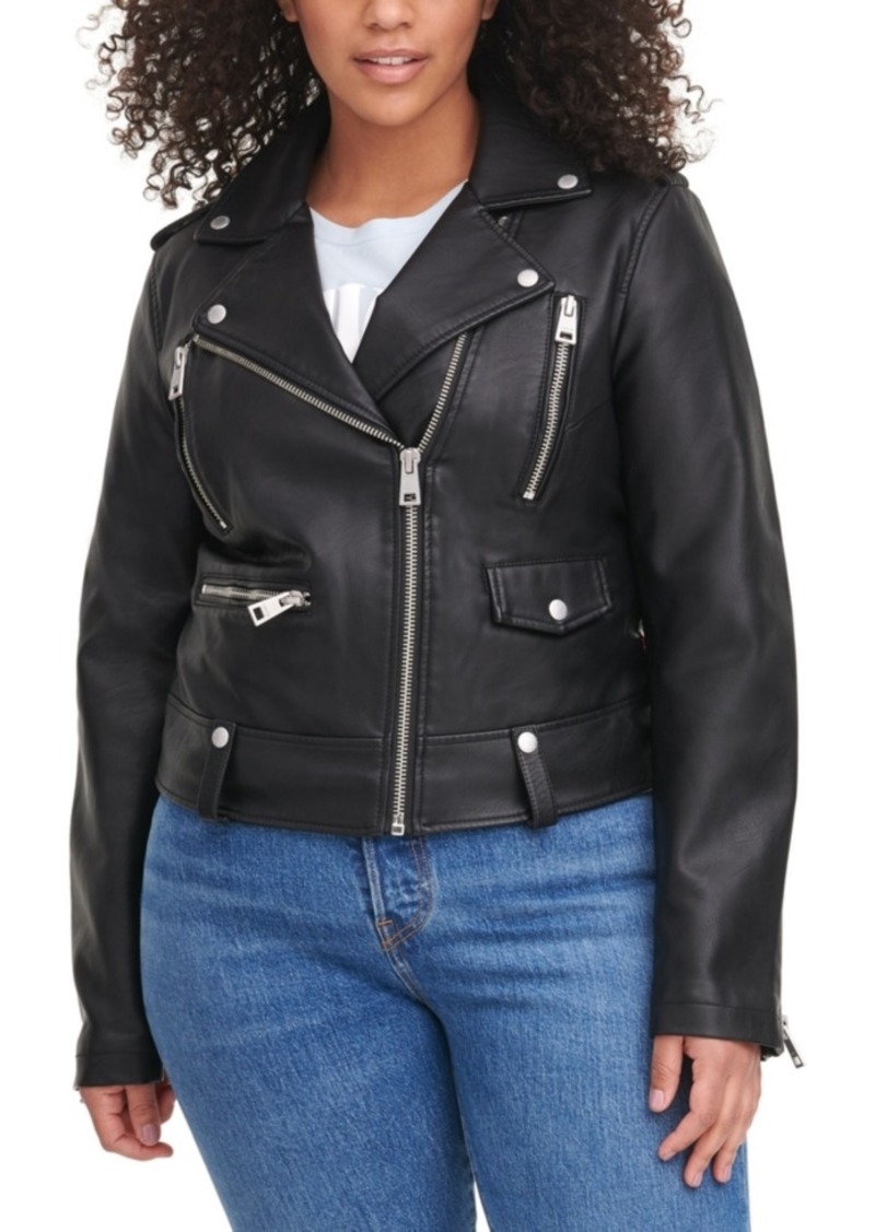 plus size leather jacket sale