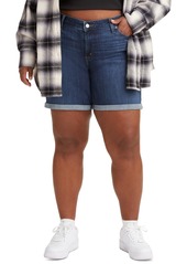 Levi's Trendy Plus Size Mid-Length Stretch Denim Shorts - Lapis Smile