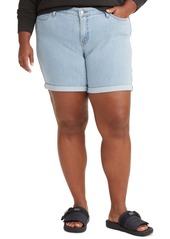 Levi's Trendy Plus Size Mid-Length Stretch Denim Shorts - Chalk White