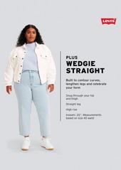 Levi's Trendy Plus Size Wedgie Straight-Leg Jeans - Cut And Dry